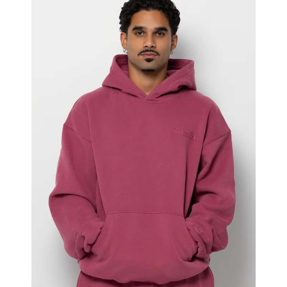 Brand New COMFRT Minimalist Sweatsuit In Berry - Size Large